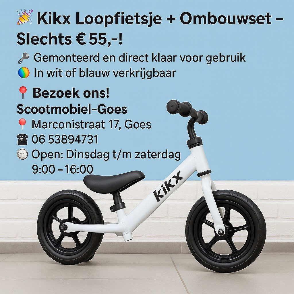 Kik Loopfiets - Klassiek Retro Ontwerp (Medium)