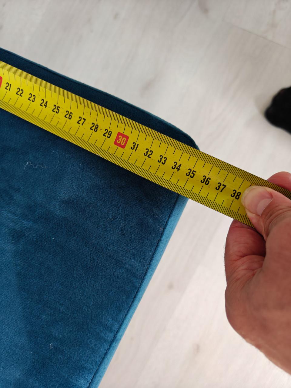 Bankje / schoenenbank / eettafelbank - 100cm blauw fluweel