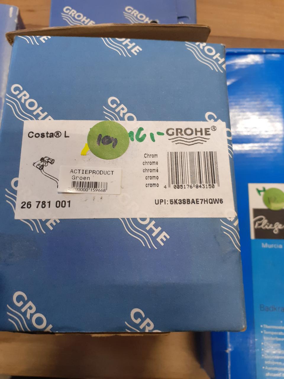 Diverse badkranen plieger, grohe 10 en 20 euro