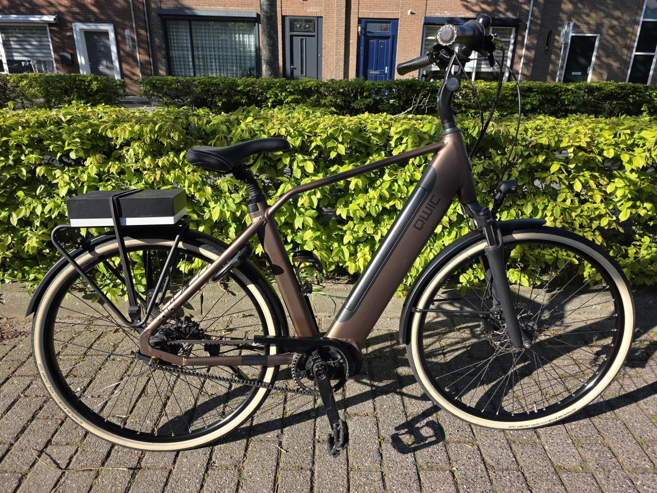 Qwic Premium elektrische heren fiets met Bafang M420 middenmotor