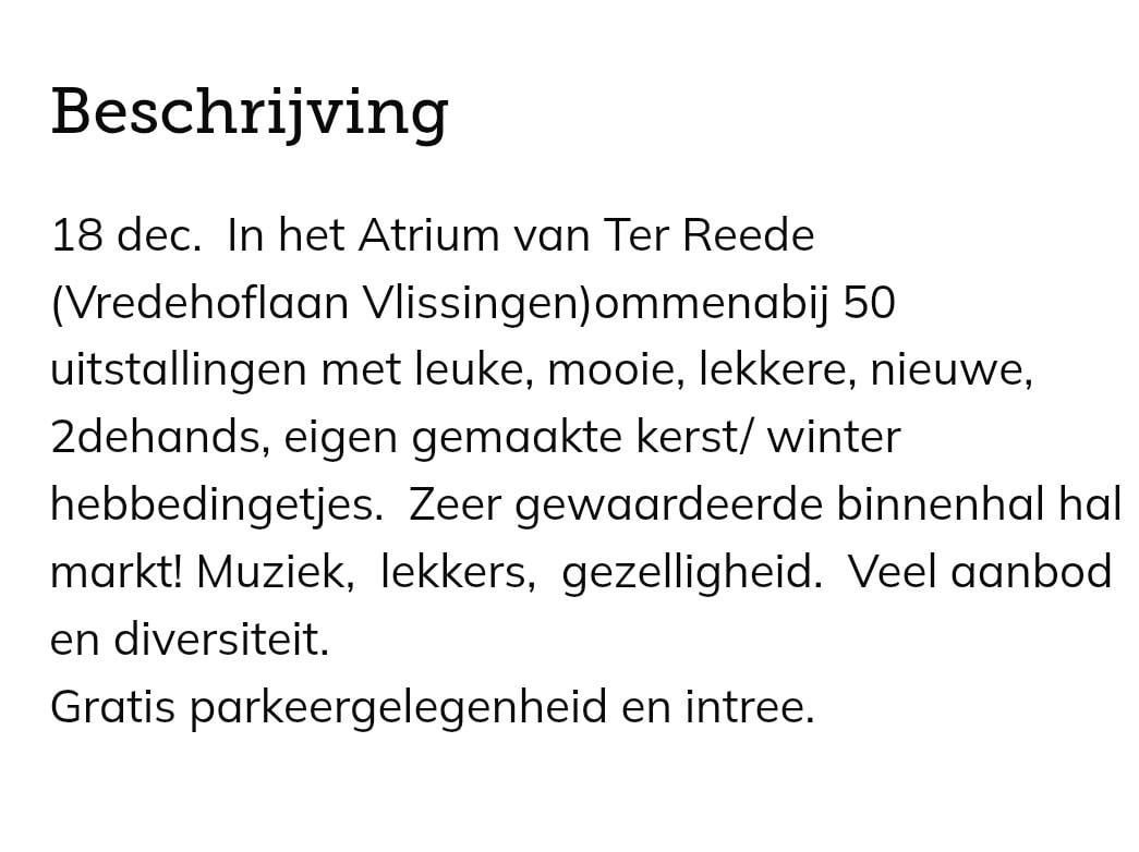 Kerstmarkt,  winterfair,  braderie.  18 dec.