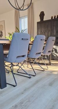 6 Xooon eetkamerstoelen in antraciet  in zeer goede staat