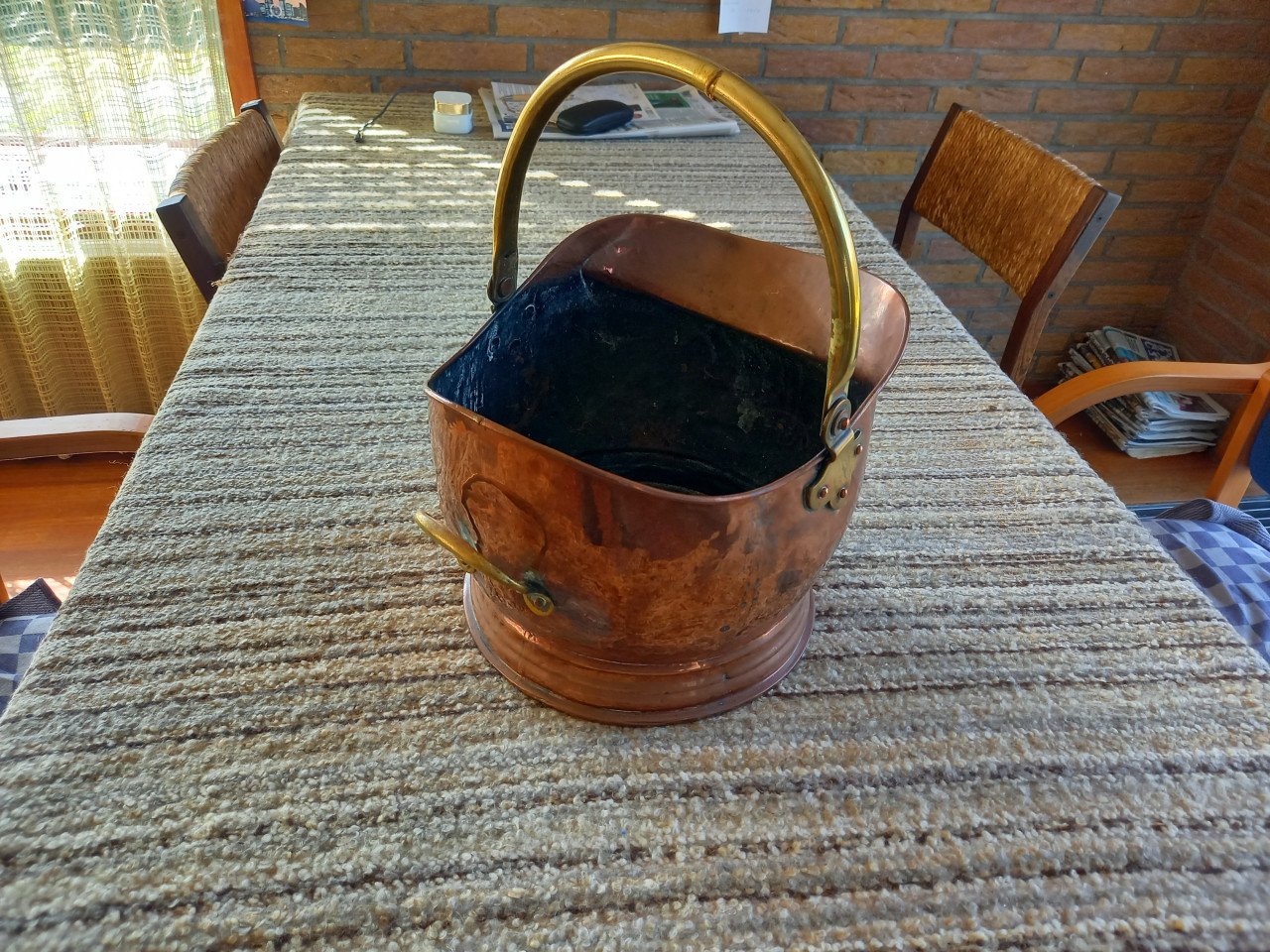 Koperen blokken ketel