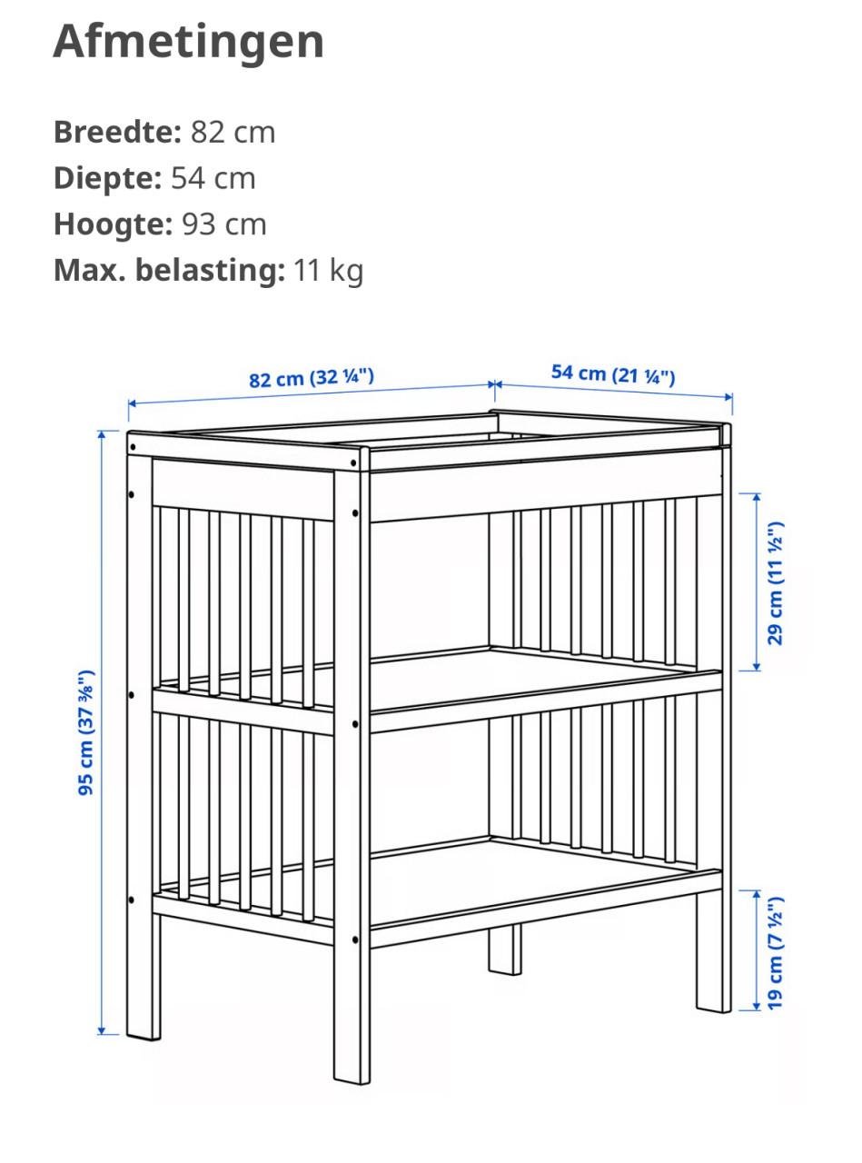 Ikea Commode Gulliver Wit met toebehoren
