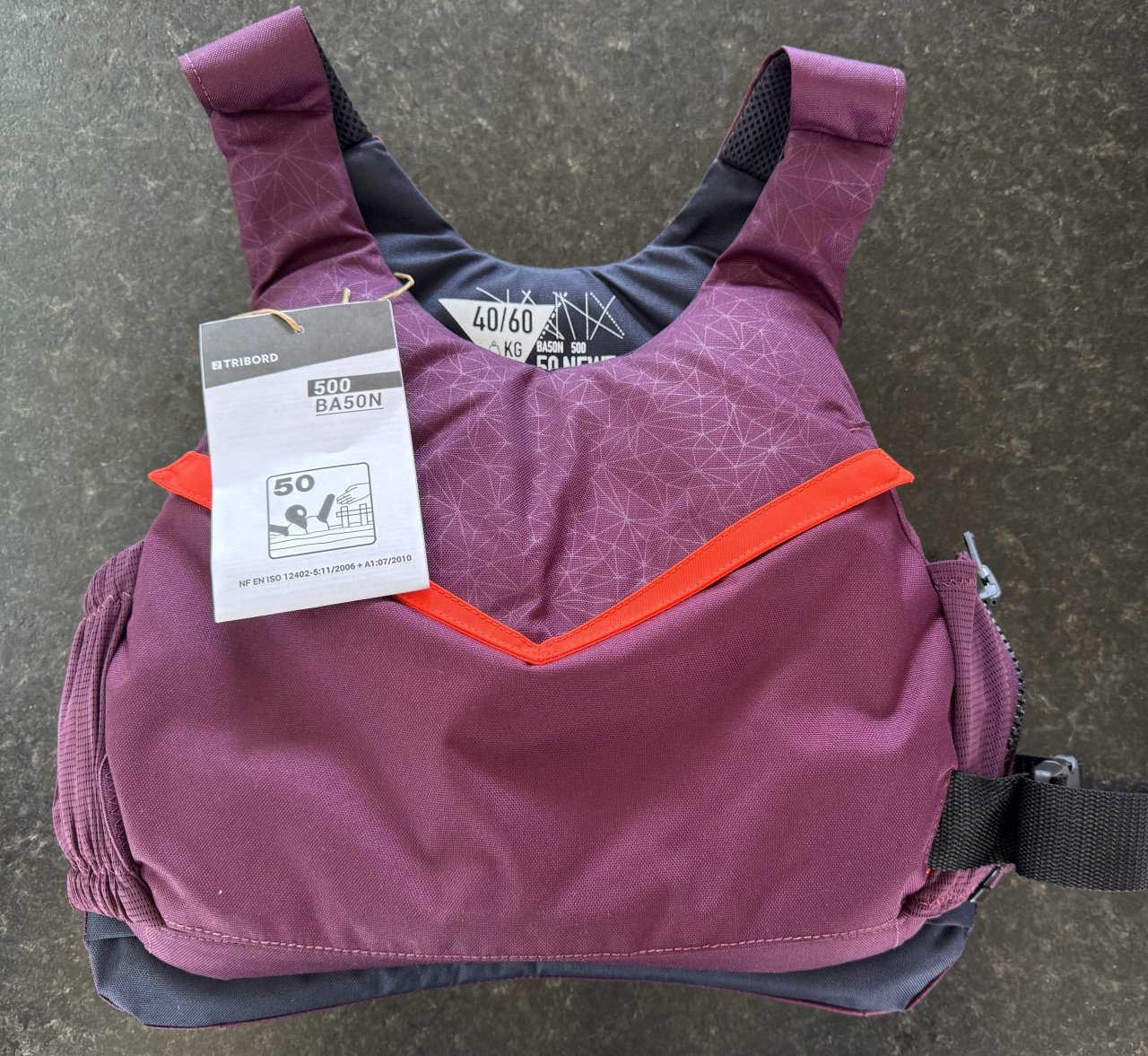 Reddingsvest 40/60 kg voor suppen, dinghy