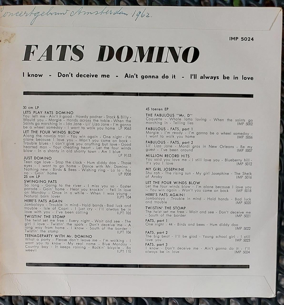 Fats Domino - Fats Part 3  7"