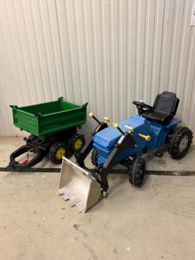 Kindertractor en kar