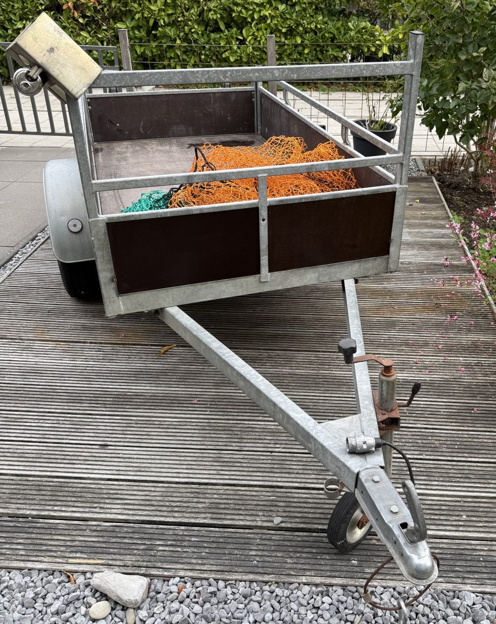 Gegalvaniseerde aanhanger V dissel 200 x 110 cm