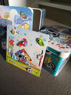 Woezel en Pip opbergbox en activiteiten bord