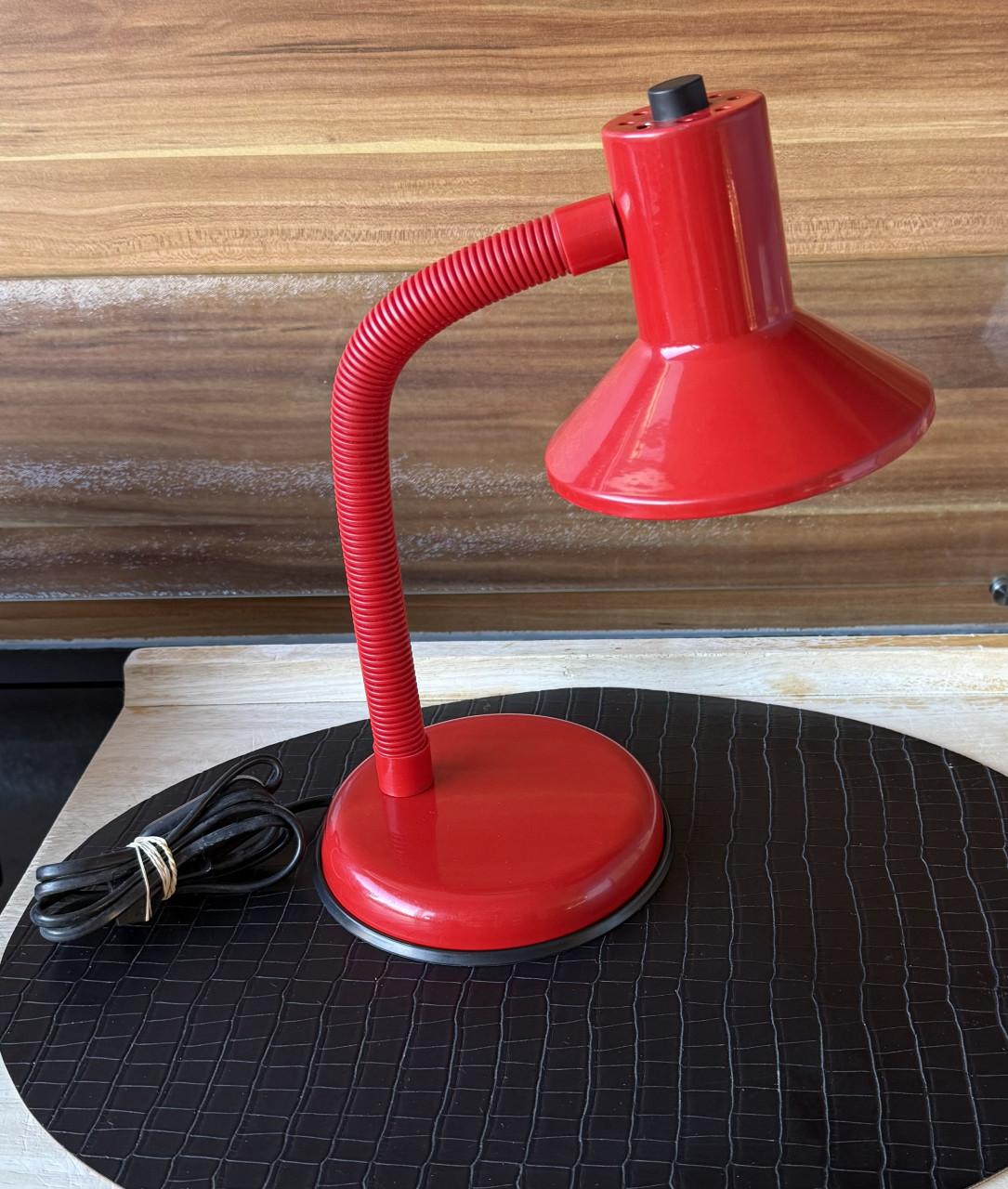 Vintage Rode bureau-/tafellamp Made in Italy