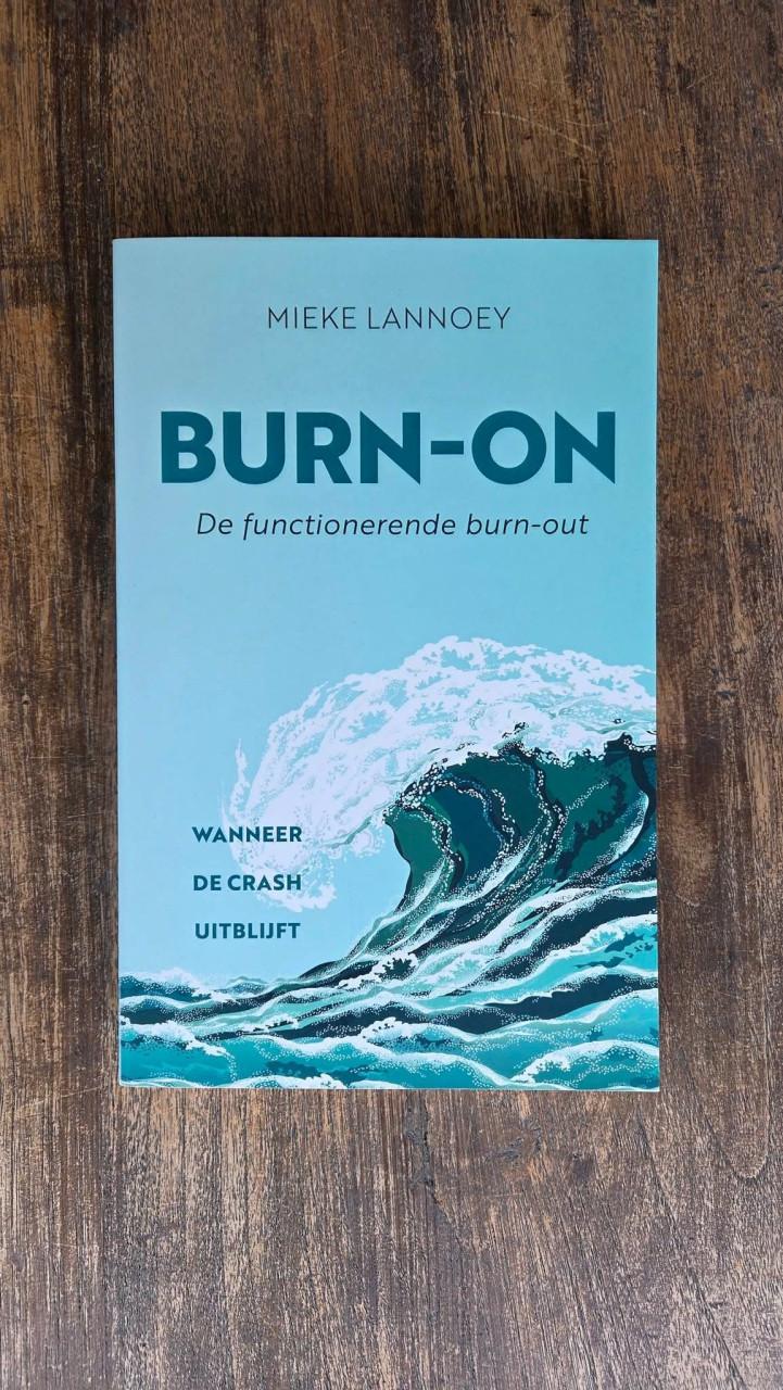 Boek 'Burn-on' - De functionerende burn-out van Mieke Lannoey.