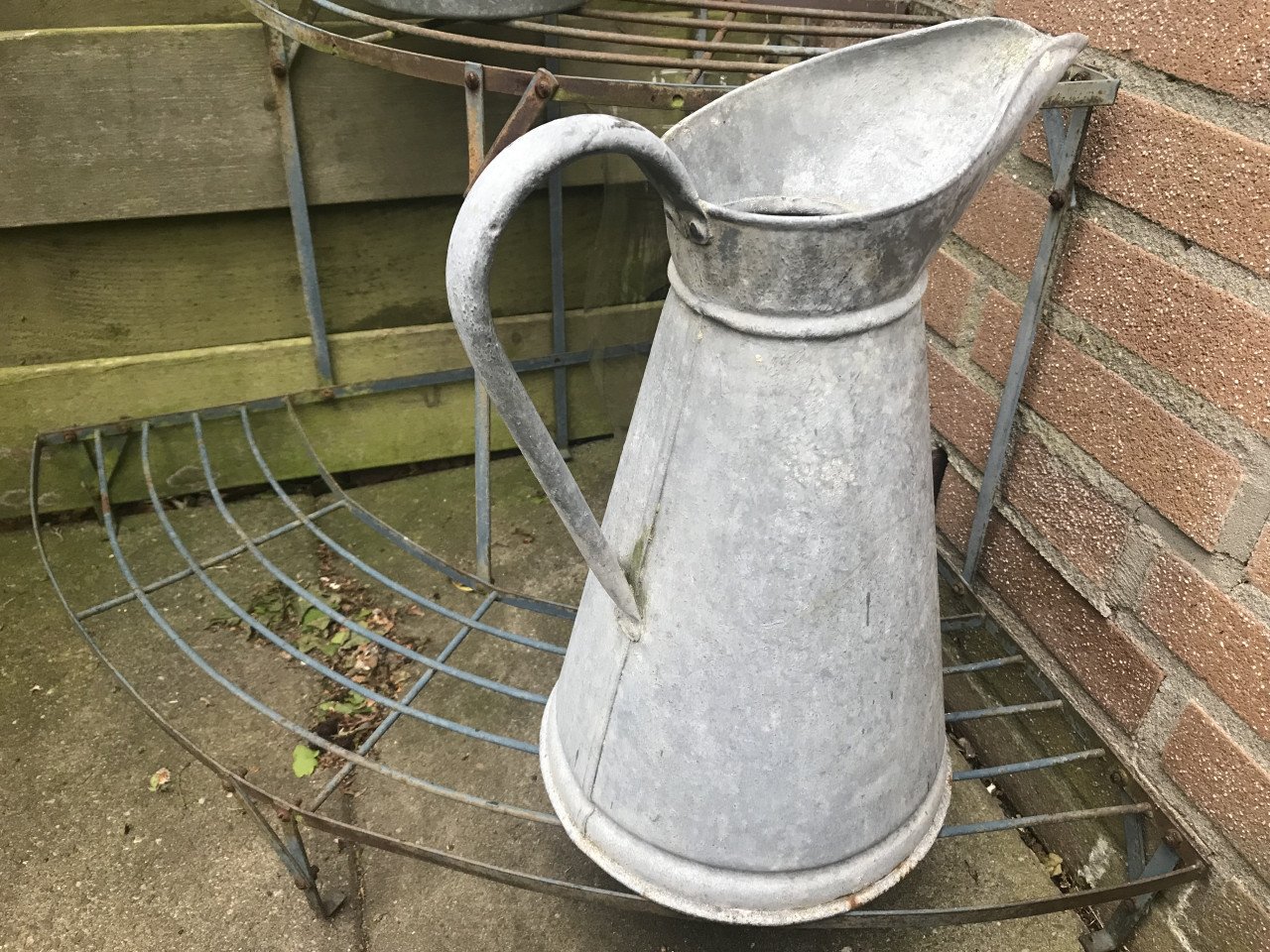 Tuin decoratie zink,glas,enz