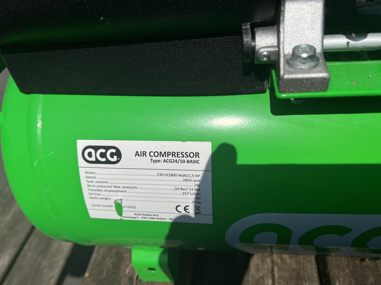 ACG Lucht compressor ACG24/10-BASIC | 24L |10 bar | 257L/min