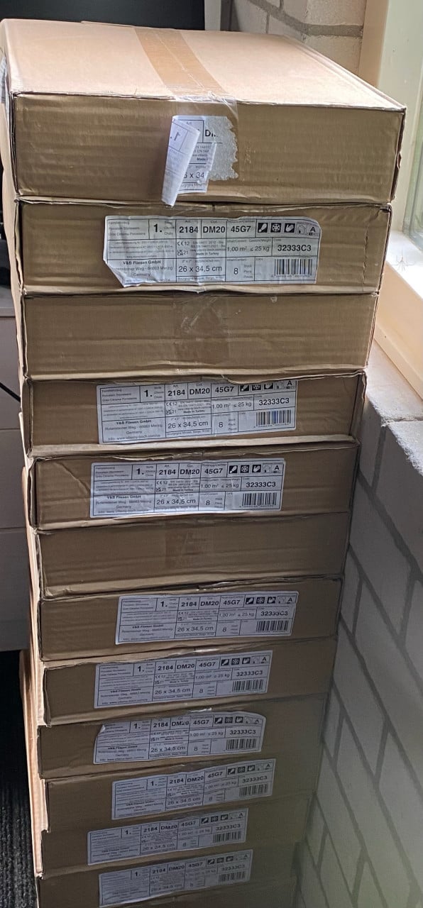 NIEUW Hexagon wandtegels Villeroy en Boch Bourgogna Decor Beige