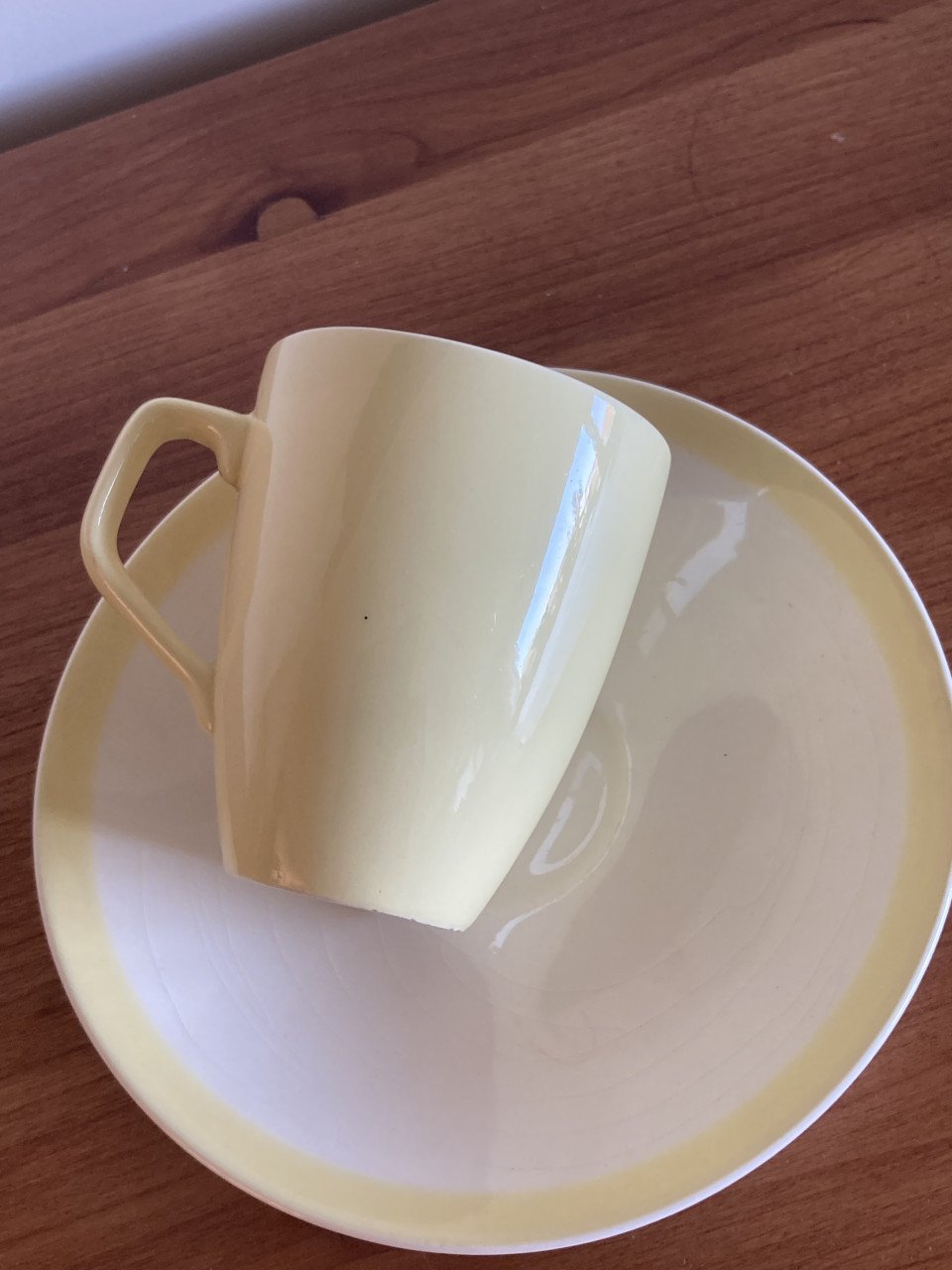 Vintage set kop en schotel pastel van Petrus Regout - Mid-Century