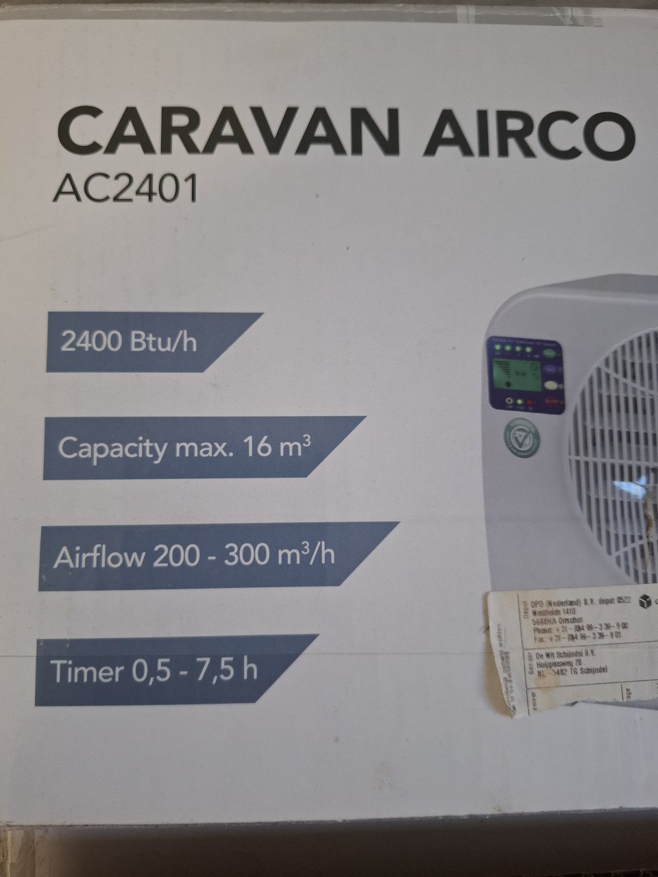 EUROM SPLIT AIRCO UNIT VOOR CARAVAN OF CAMPER