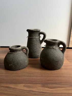 Stenen kannen (set van 3)
