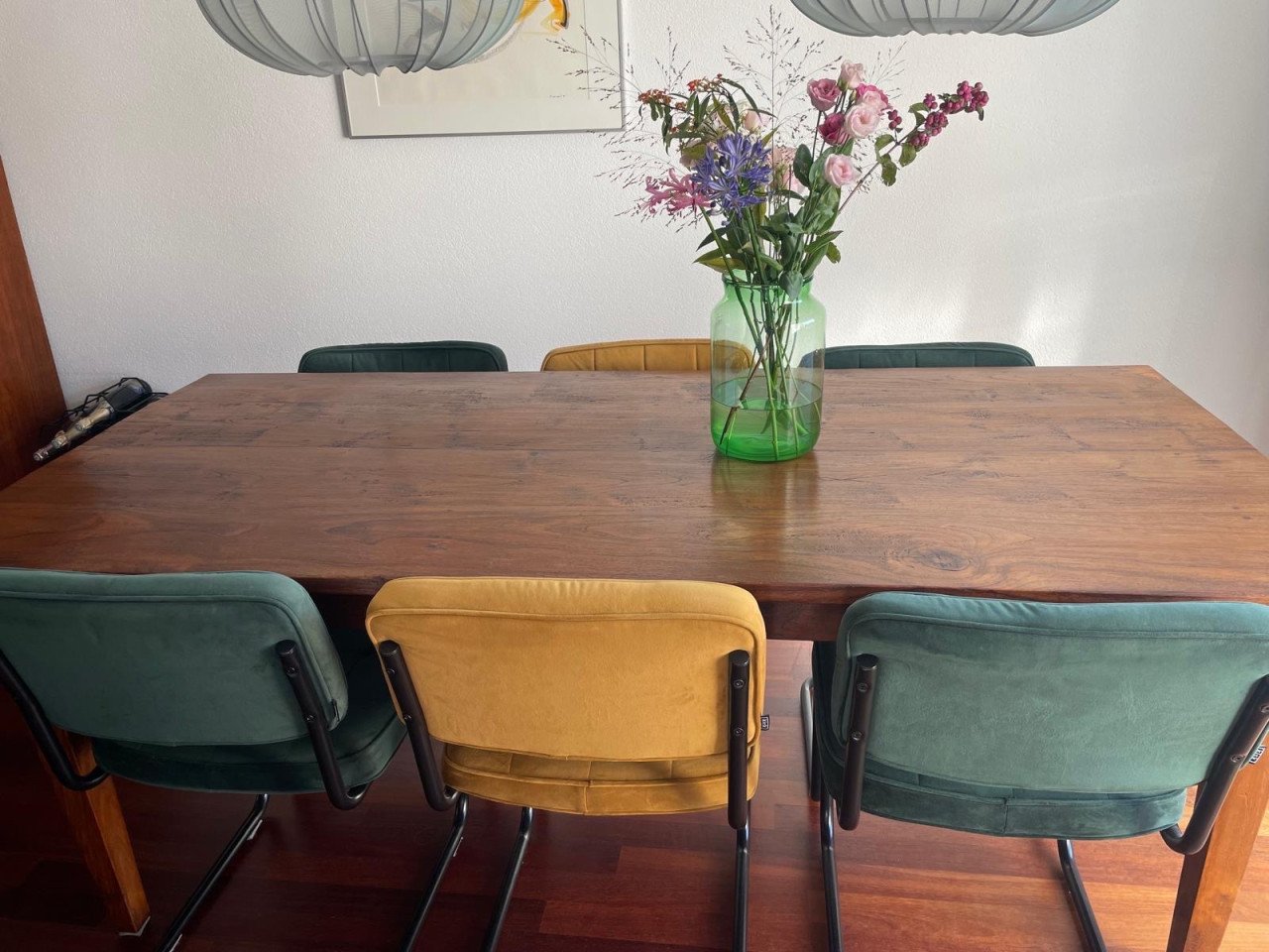 Massief houten eettafel 6 personen