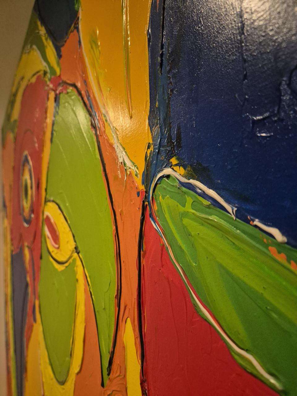 Kleurrijk schilderij