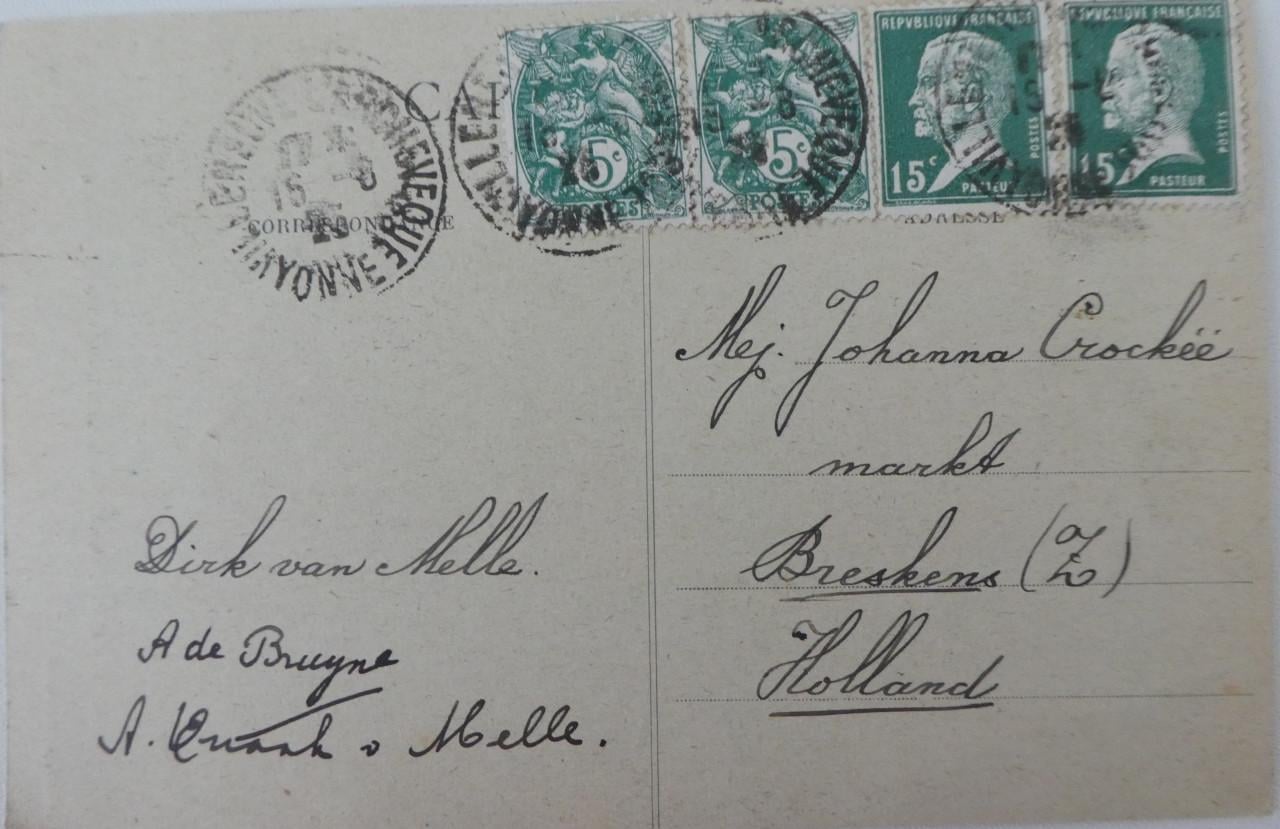 Ansichtkaart, 1925, Saint-Benoit-sur-Vanne (Fr) – Breskens