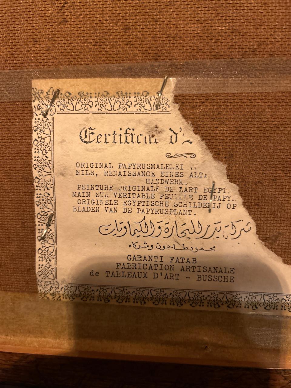 Twee originele Egyptische papyrusschilderingen – met certificaten