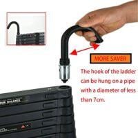 Uitschuifbare ladder 6.20 m hoog laadbaar gewicht max 150 kg