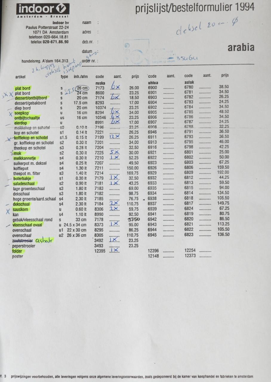 Servies Arabia Ruska