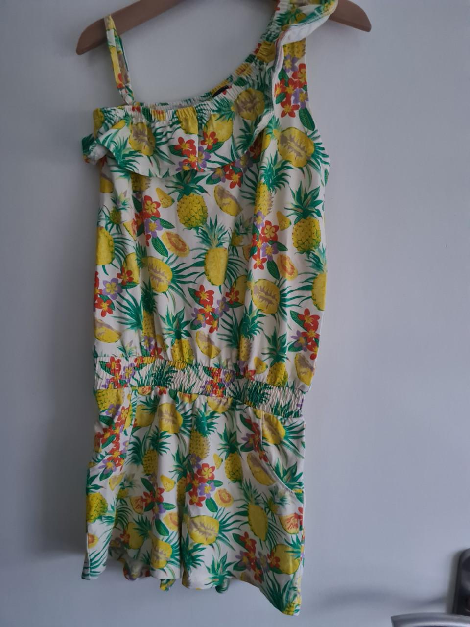 Geel , meerkleurig jumpsuit van Kids Maat 122