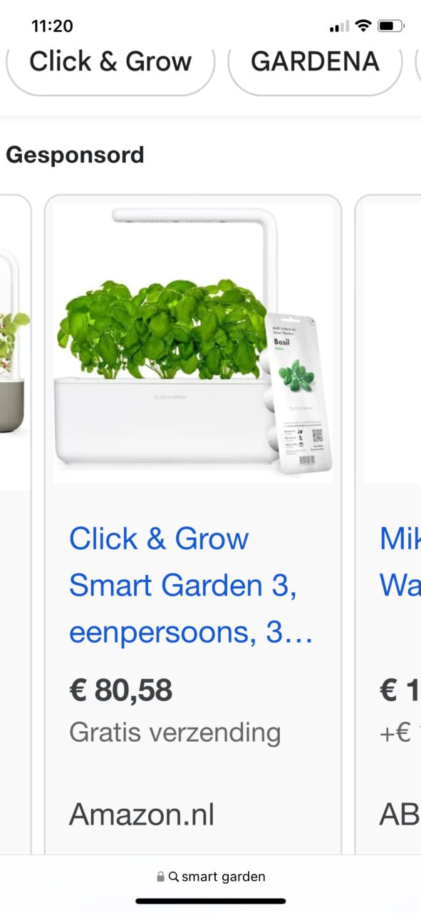 Kweekbak. Voor te stekken Smart garden, by click and Grow