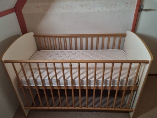 Kinderledikant met matras en 2 seizoenen dekbed