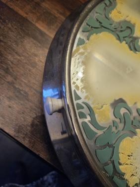 Vintage draaibaar taartplateau design marcel pako jaren 30