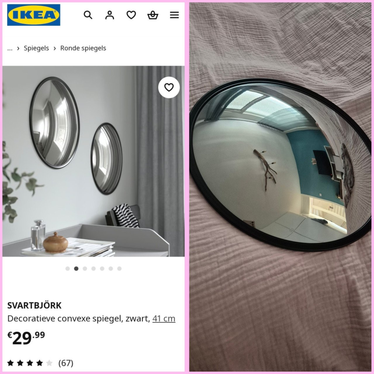Bol spiegel van Ikea
