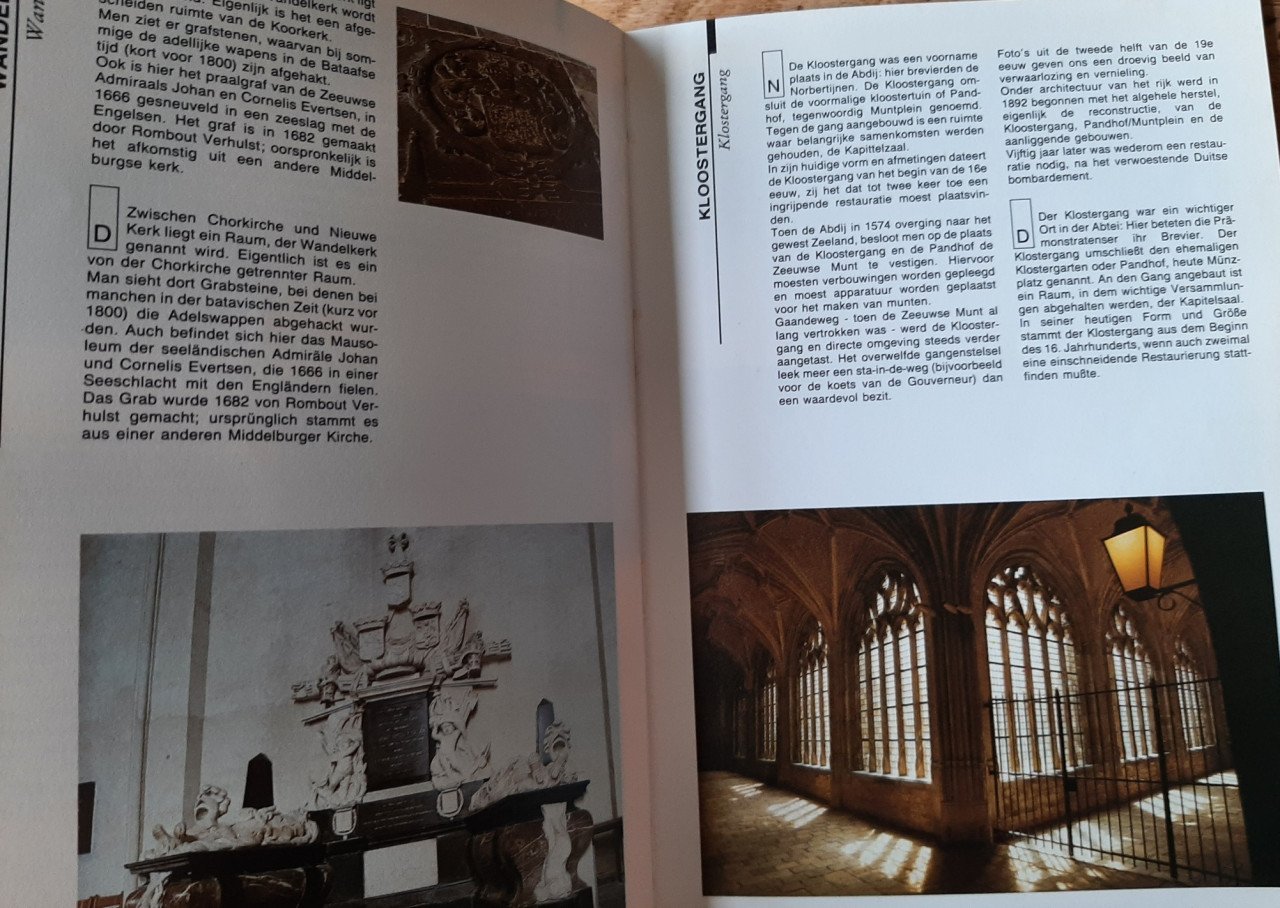 De Abdij Middelburg, Ned. en Duits, door Sjaak van der Linde, M.P. de Bruin