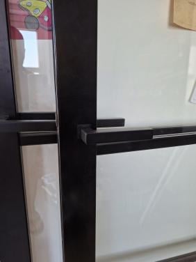 Binnendeur zwart industrieel look, 2 stuks, rechtsdraaiend