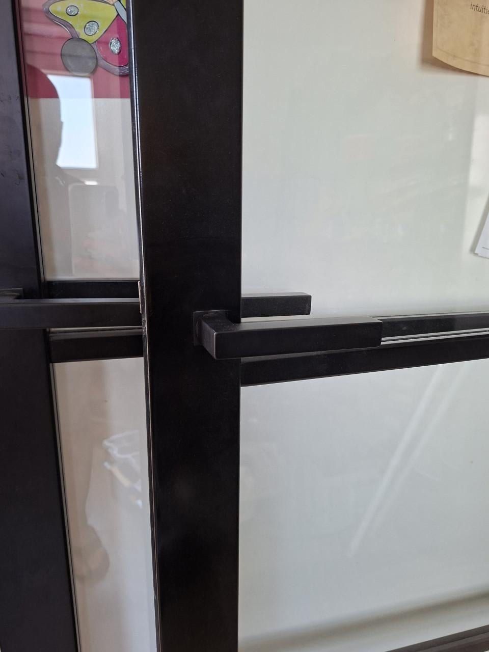 Binnendeur zwart industrieel look, 2 stuks, rechtsdraaiend