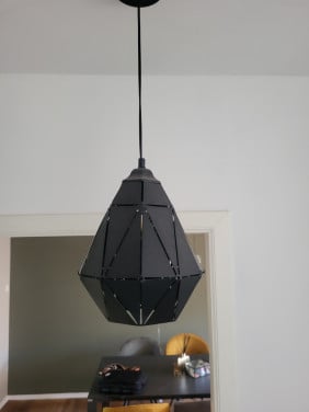 2 zwarte hanglampen