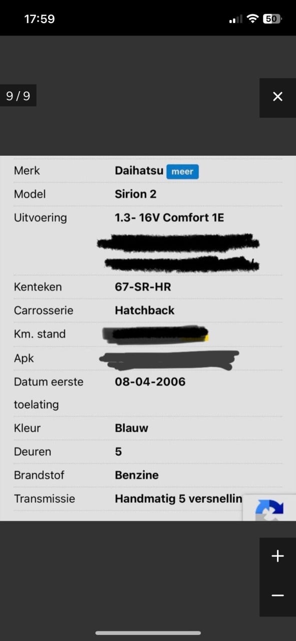 Daihatsu Sirion APK nov 2025 met blikschade dus KOOPJE