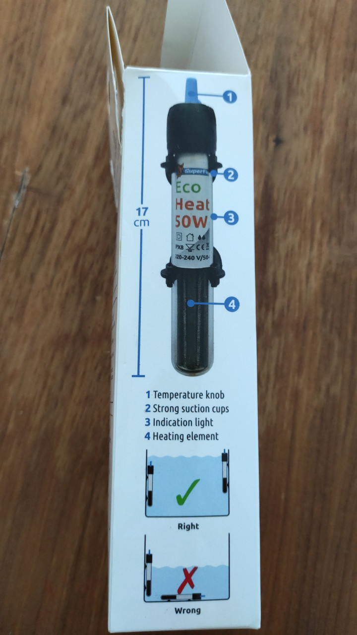 Superfish eco heater 50w voor 30 liter aquarium