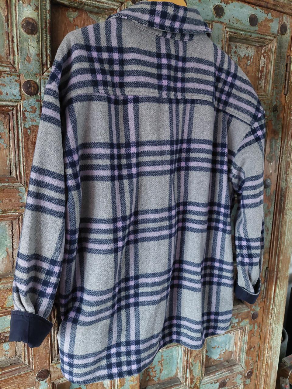 Grijs/lila damesblouse/vest mt Large Hema