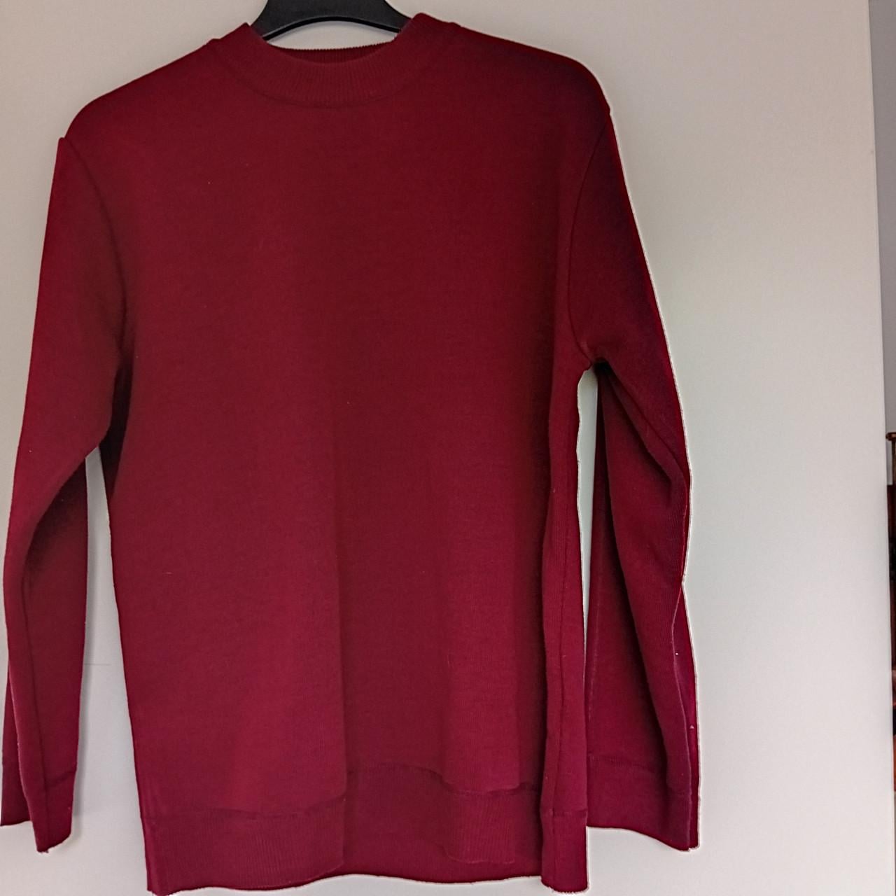 Fleece gevoerde warme donkerrode trui