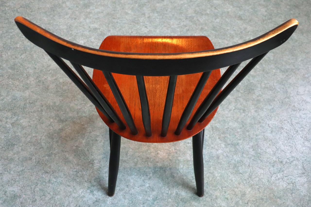 6x vintage Pastoe 'Haga' spijlenstoel