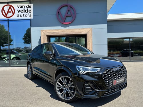 Audi Q3 sportback 35 tfsi 150pk s-tronic 2x s-line | zwart optiek | camera 