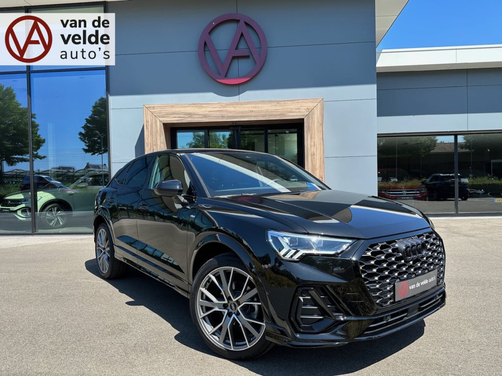 Audi Q3 sportback 35 tfsi 150pk s-tronic 2x s-line | zwart optiek | camera 