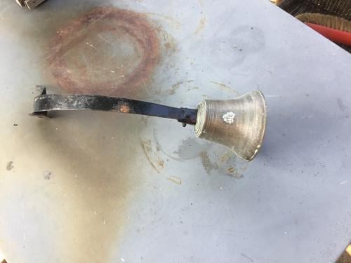 Koperen antieke deurbel