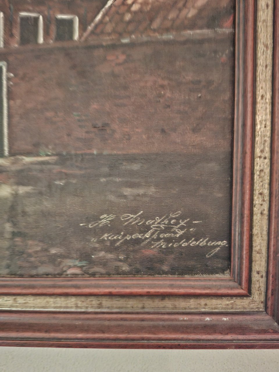 Olieverf schilderij Hendrik Johan Mathey