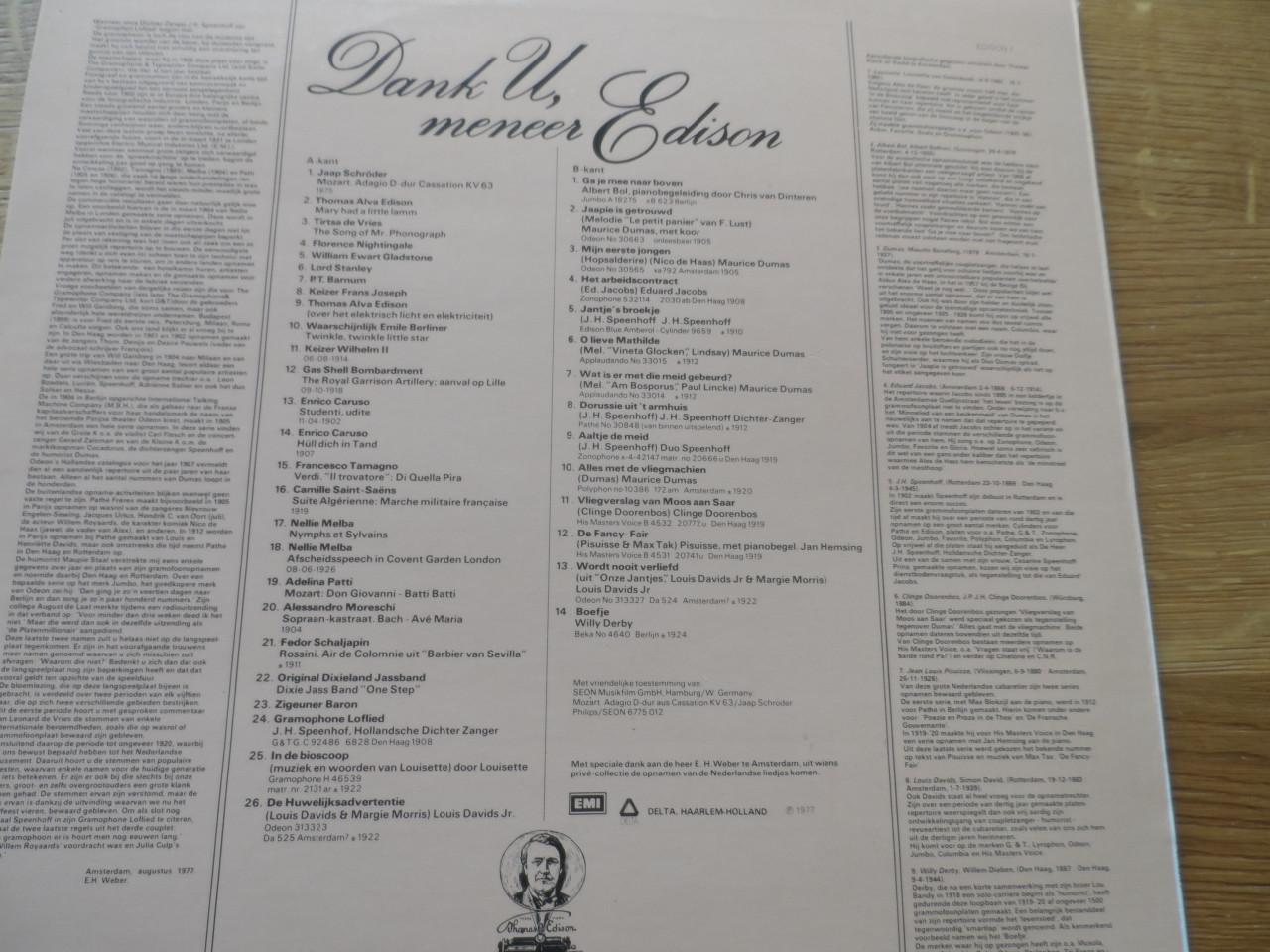 LP liedjes uit de twintiger en dertiger jaren