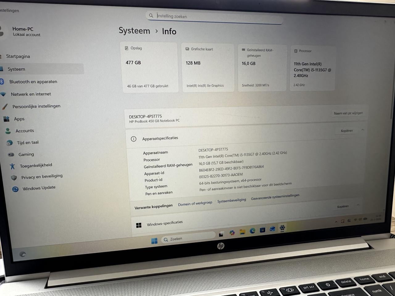 HP Probook G8 | 15,6" Full-HD| Intel i5 | 16GB RAM | 512GB SSD | Windows 11