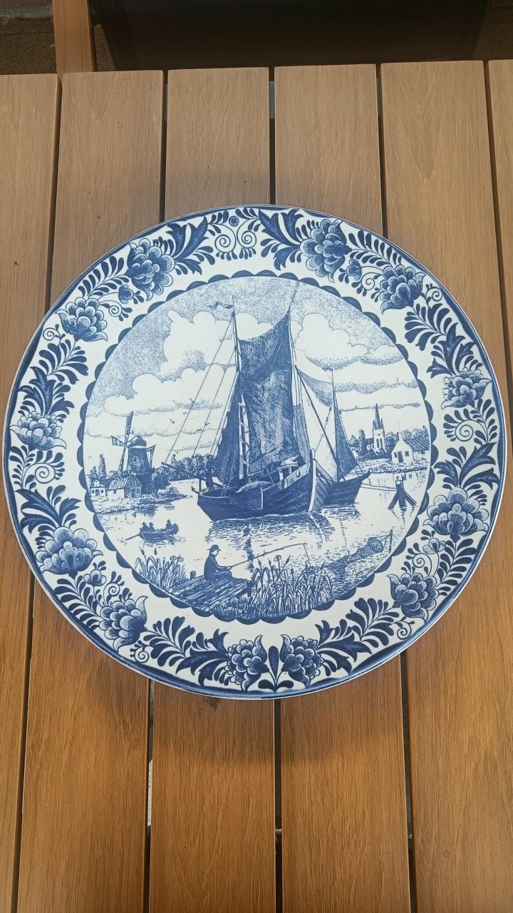 4 Delfts blauwe borden