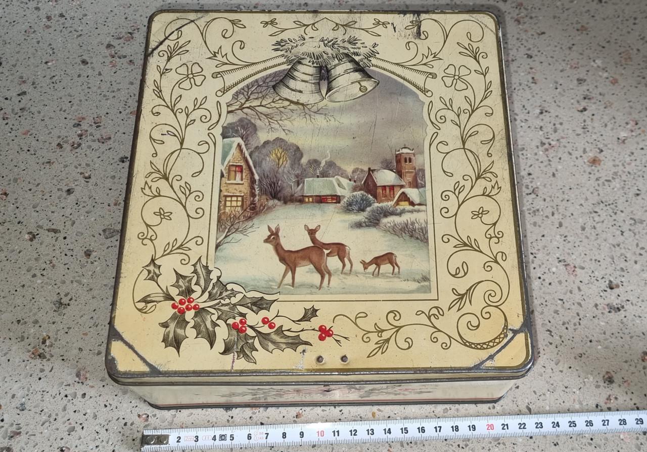 Kerstblik oud van Melle met winterafbeelding