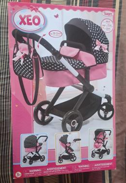 XEO Doll Stroller - black/pink